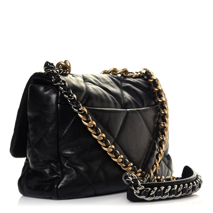 Chanel Lambskin Quilted Large Chanel 19 Flap Black 2 of 5