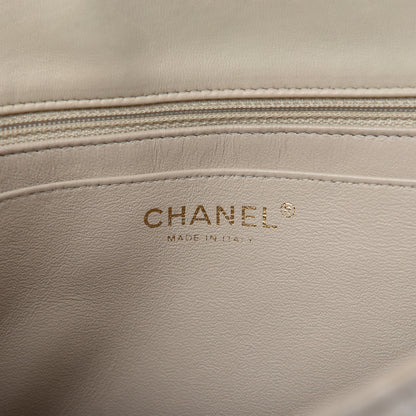 Chanel Lambskin Quilted Jumbo Single Flap Ivory 8 of 12