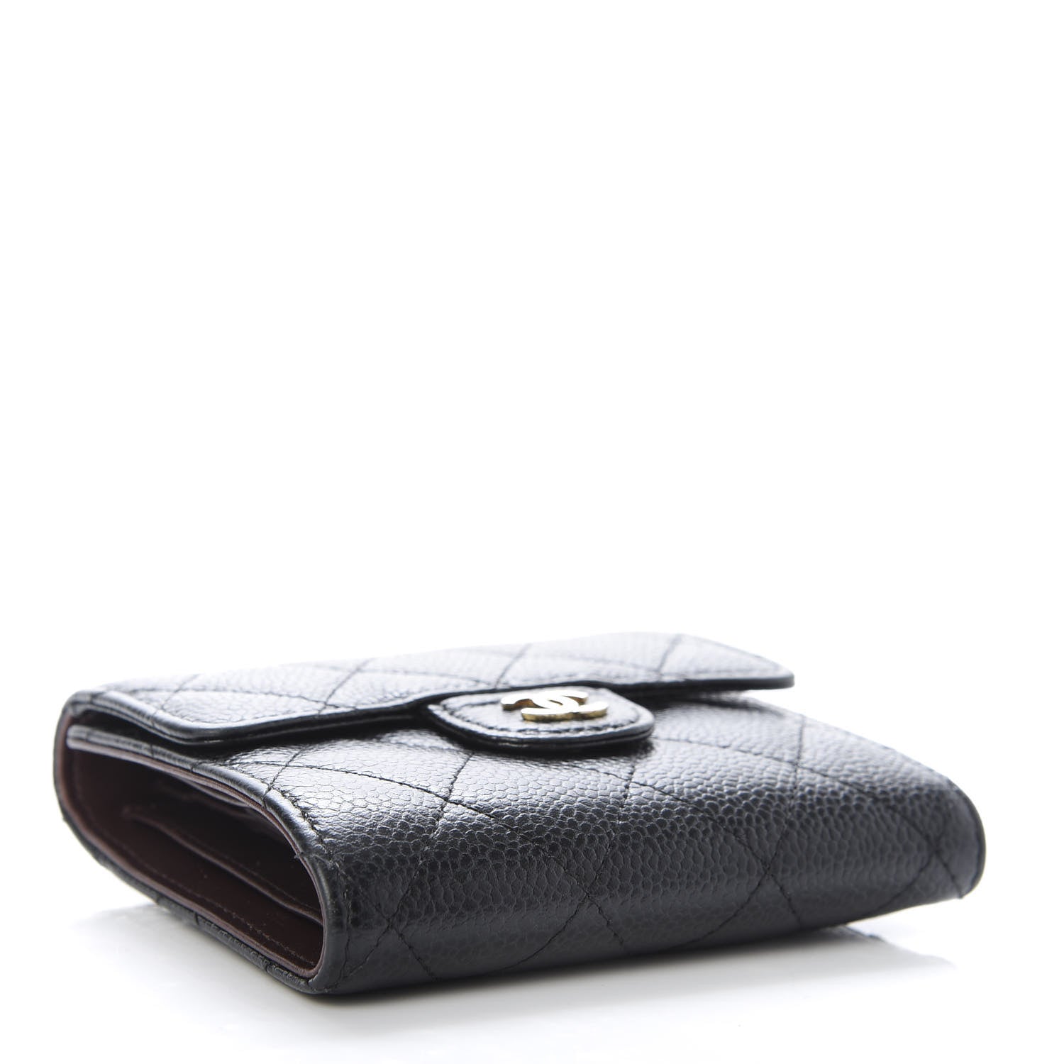 Chanel Caviar Quilted Compact Flap Wallet Black 4 of 8