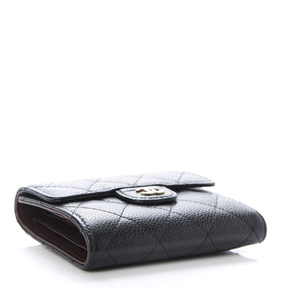 Chanel Caviar Quilted Compact Flap Wallet Black 4 of 8