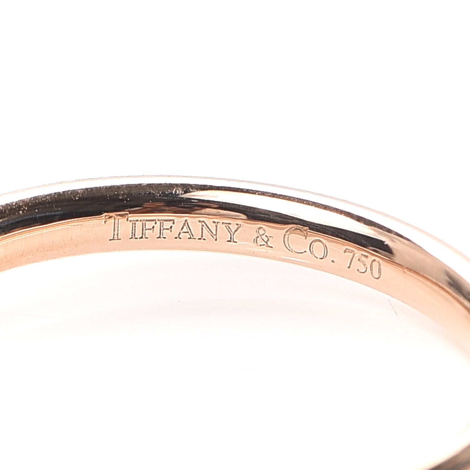 Tiffany 18K Rose Gold Diamond Elsa Peretti Wedding Band Ring 54 7 4 of 4