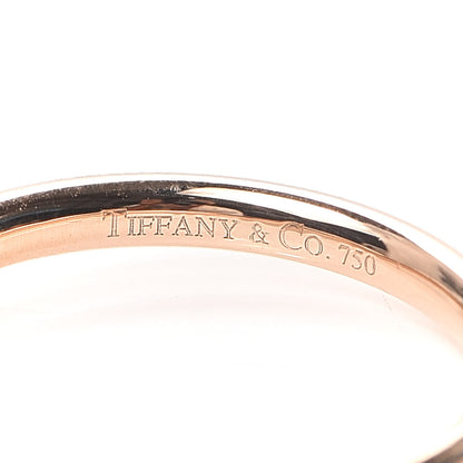 Tiffany 18K Rose Gold Diamond Elsa Peretti Wedding Band Ring 54 7 4 of 4