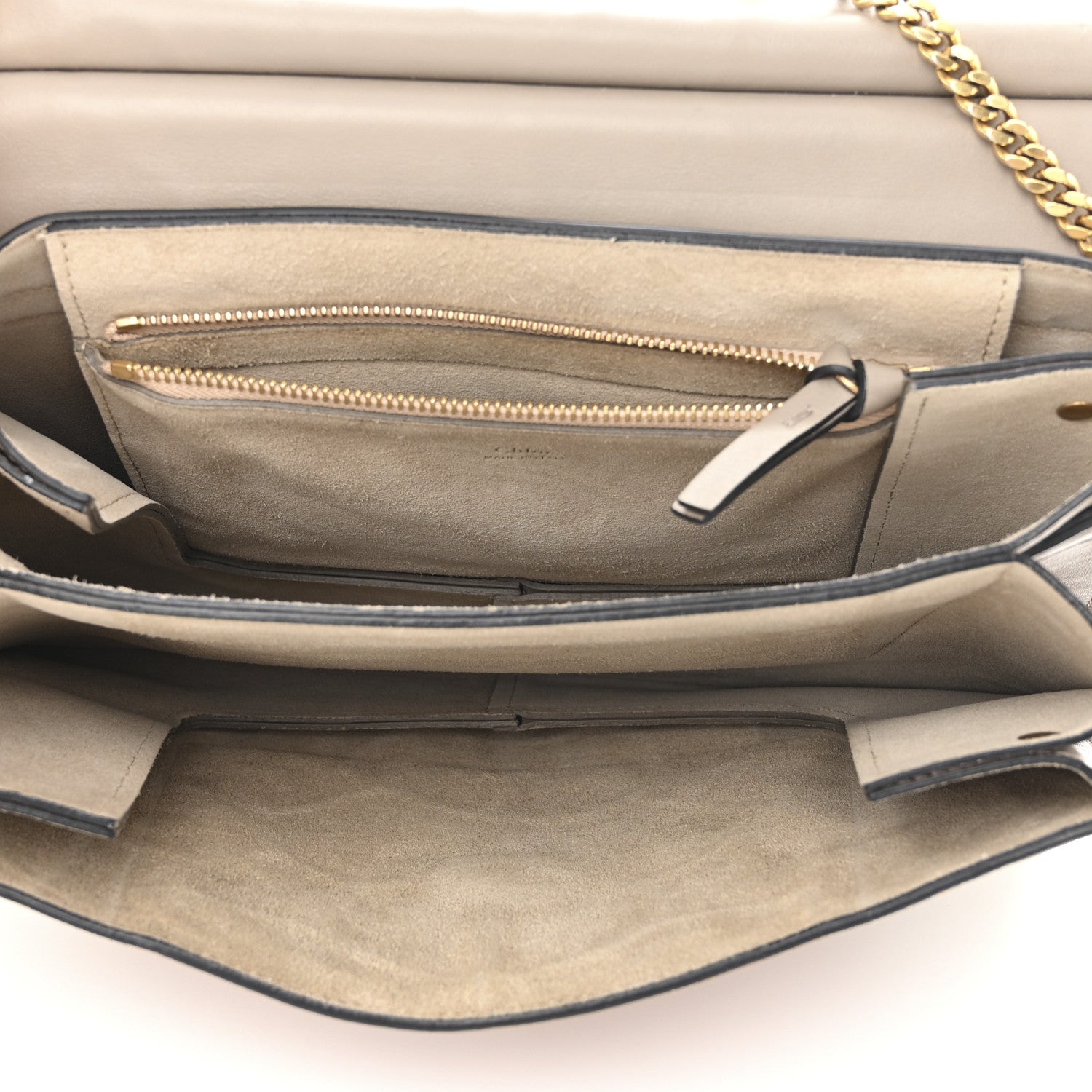 Chloe Suede Patchwork Medium Faye Shoulder Bag Motty Grey 5 of 19