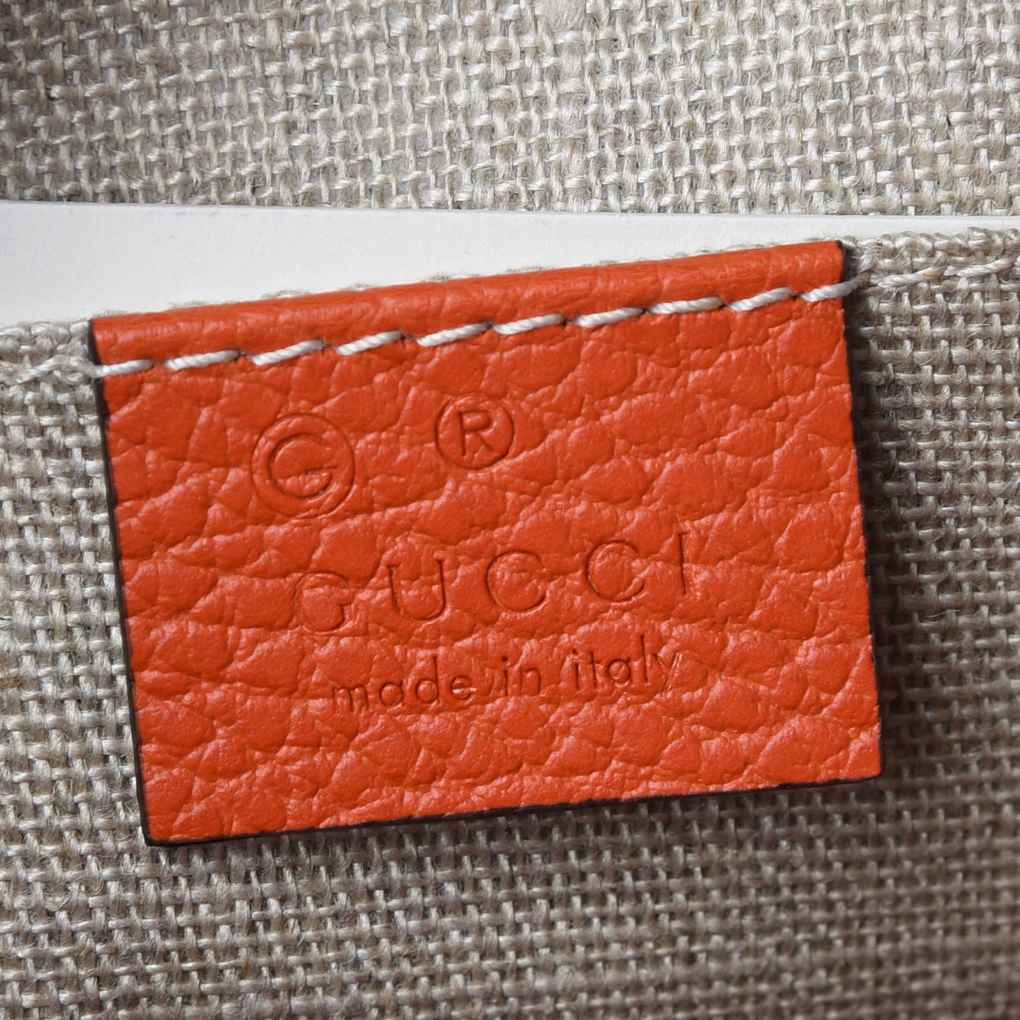 Monogram Dollar Calfskin Mini Bree Messenger Bag Beige Ebony Sun Orange