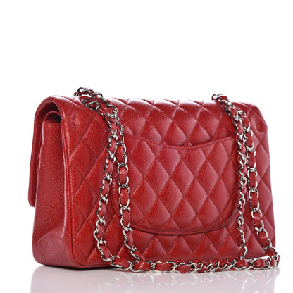 Chanel Caviar Quilted Medium Double Flap Red 4 of 10