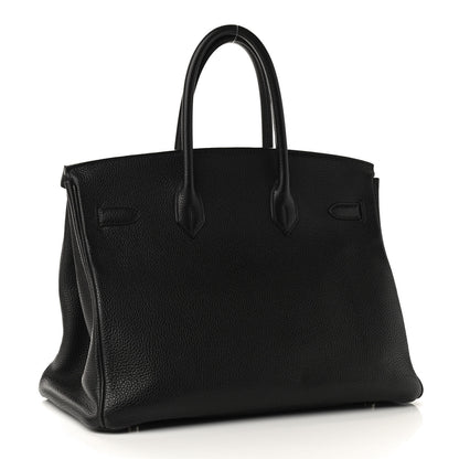 Hermes Taurillon Clemence Birkin 35 Black 3 of 14