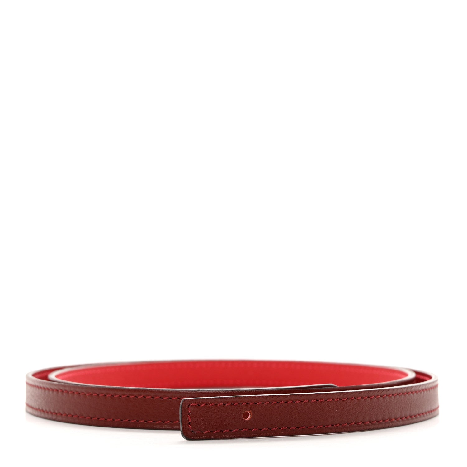Hermes Swift Epsom 13mm Belt Strap 85 Rouge H Rouge Casaque 1 of 9