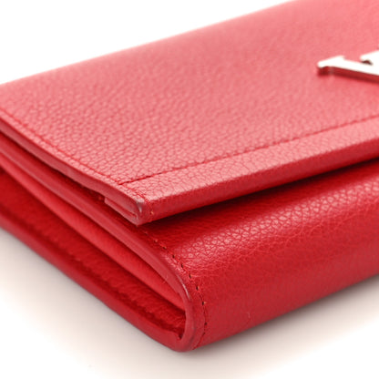 Louis Vuitton Calfskin Lockme II Wallet Rubis 7 of 8