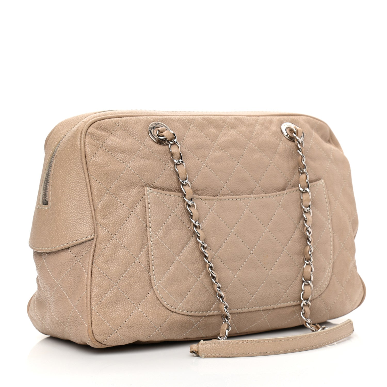 Chanel Caviar Quilted Large Paradoxal Camera Case Beige 2 of 13