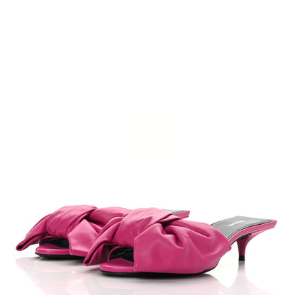 Balenciaga Soft Nappa Square Knife Bow Mule Sandals 36 Magenta Pink 3 of 9