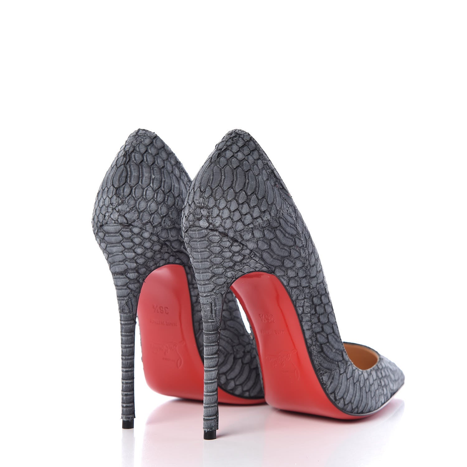 Christian Louboutin Watersnake Nubuck So Kate 120 Pumps 36.5 Light Black 4 of 15