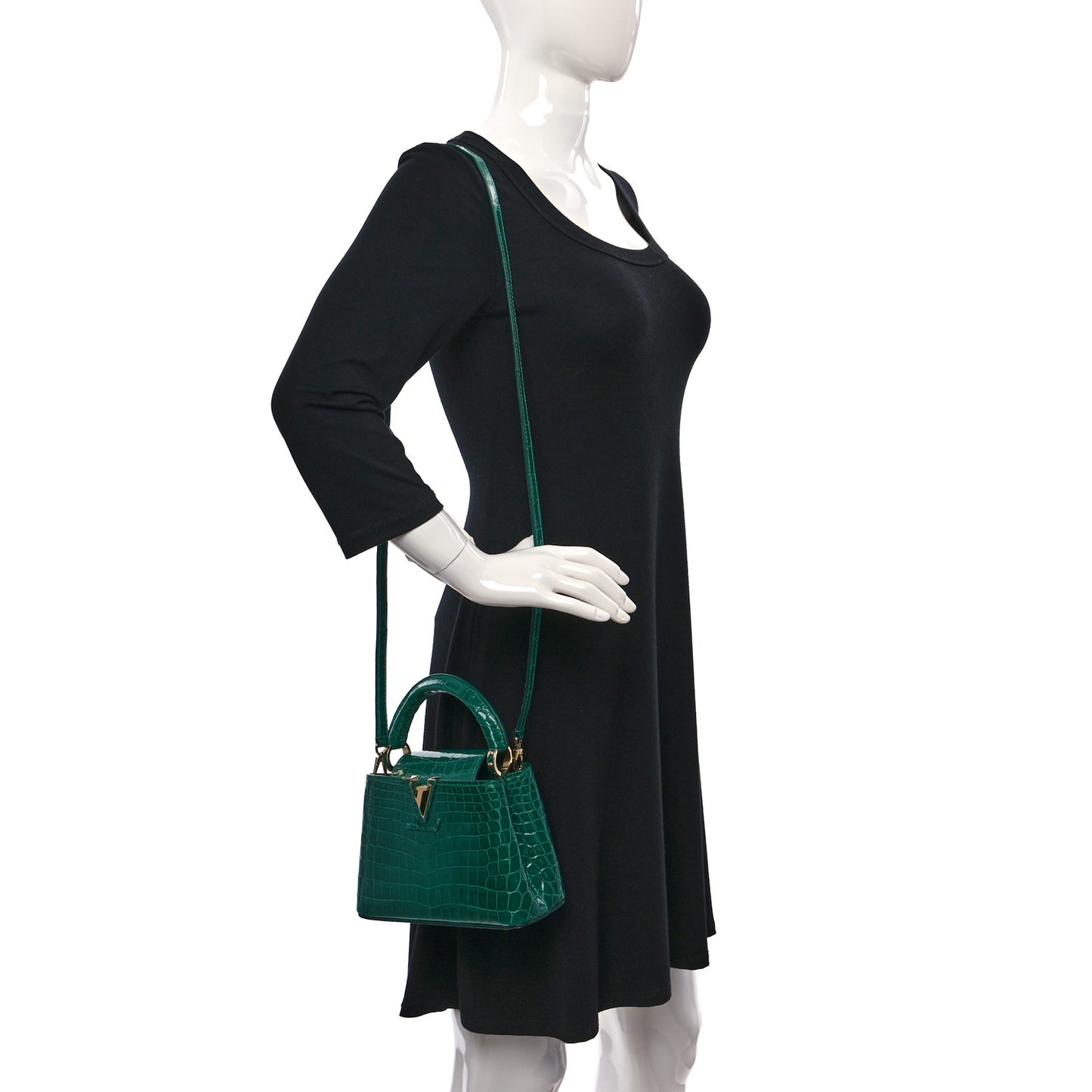 Crocodile Mini Capucines Emeraude