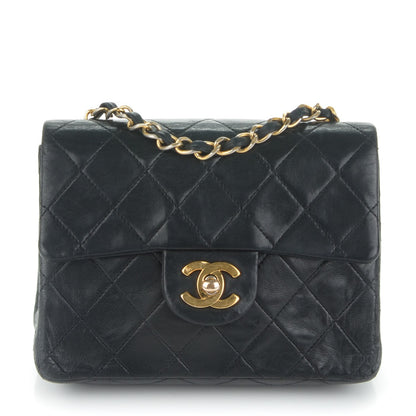 Chanel Lambskin Quilted Mini Square Flap Black 1 of 10