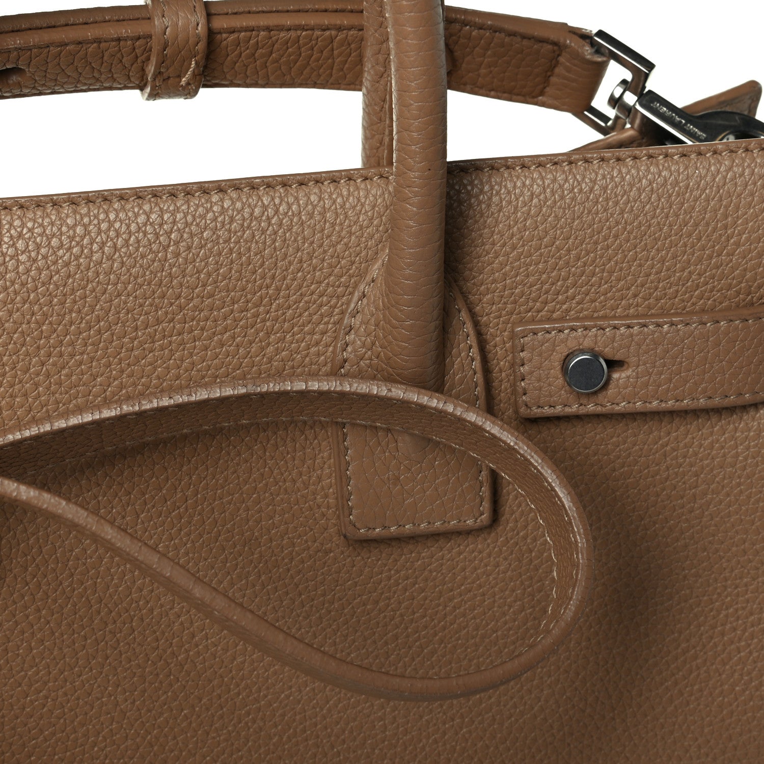 Saint Laurent Grained Calfskin Baby Sac De Jour Souple Dark Beige 7 of 12