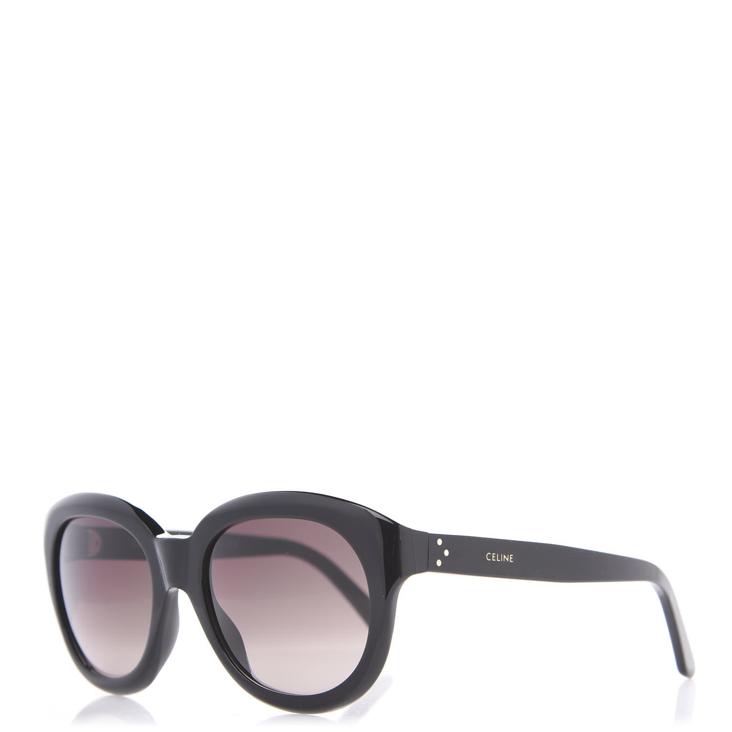 Celine Acetate Round Sunglasses CL400711 Black 1 of 6