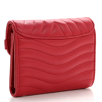 Louis Vuitton Calfskin New Wave Compact Wallet Rouge 3 of 7
