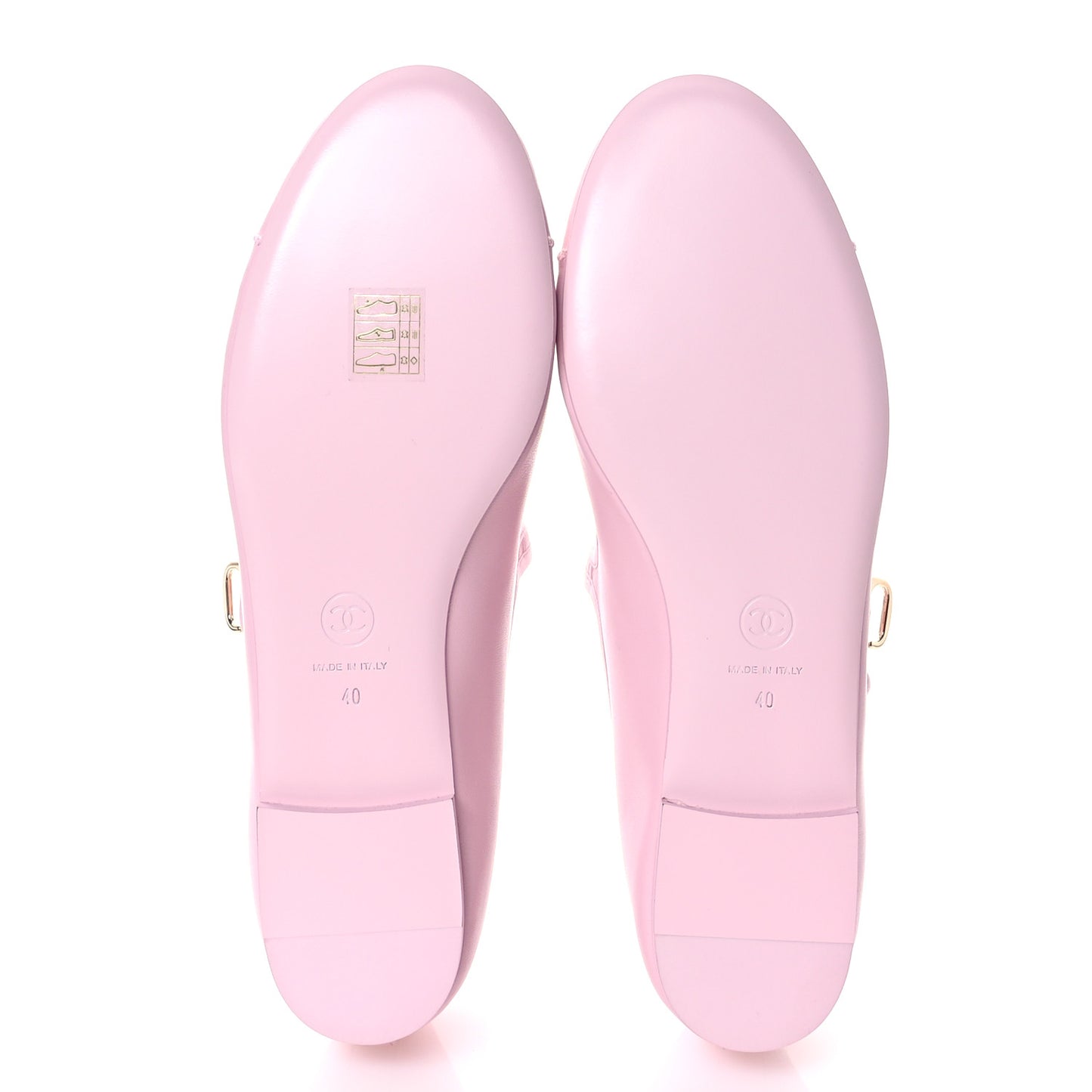 Lambskin Mary Jane Flats 40 Pink