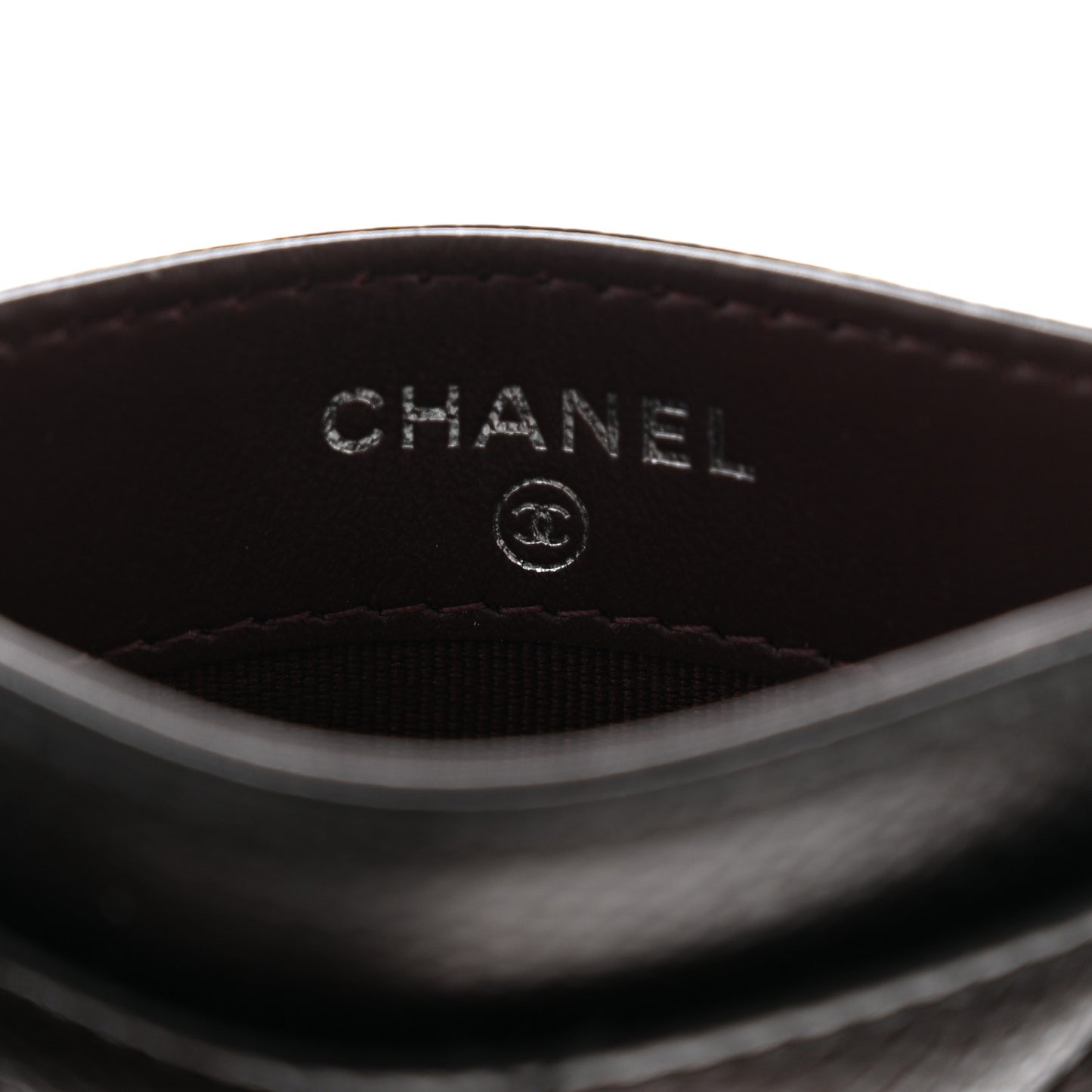 Caviar Quilted Card Holder Black
