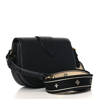 Louis Vuitton Grained Calfskin LV Pont 9 Soft MM Black 3 of 11