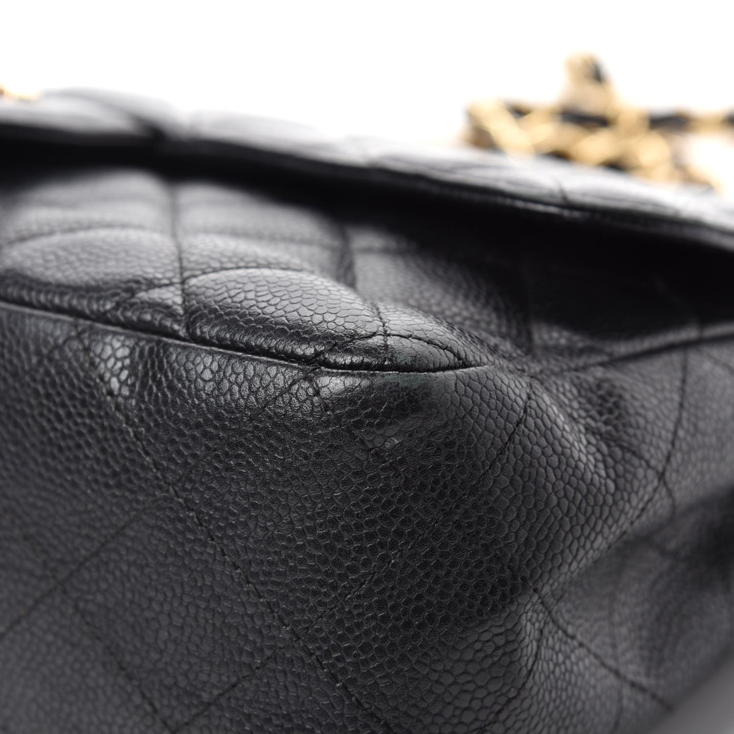 Caviar Quilted Jumbo Single Flap Black