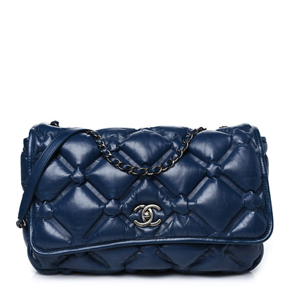 Chanel Calfskin Quilted Large Chesterfield Flap Navy 1 of 11