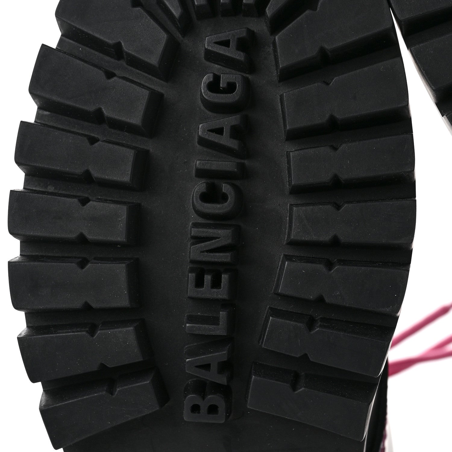 Balenciaga Calfskin Womens Strike 20mm Lace Up Boots 39 Black Fluo Pink 7 of 9