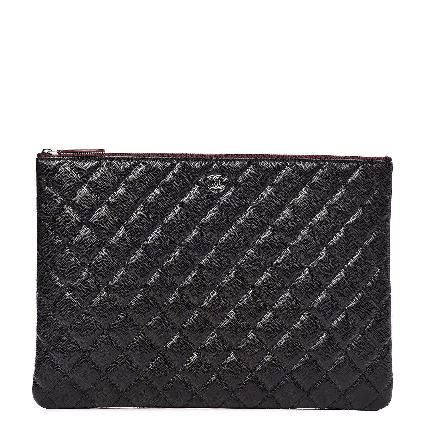 Chanel Caviar Quilted Large Cosmetic Case Black 1 of 8