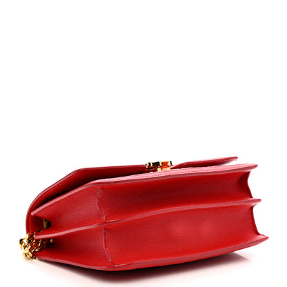 Burberry Grainy Calfskin Monogram Embossed Small TB Chain Bag Bright Red 4 of 10