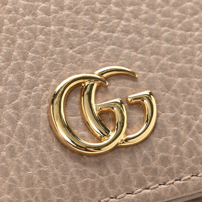 Gucci Pebbled Calfskin GG Marmont Card Case Porcelain Rose 8 of 9