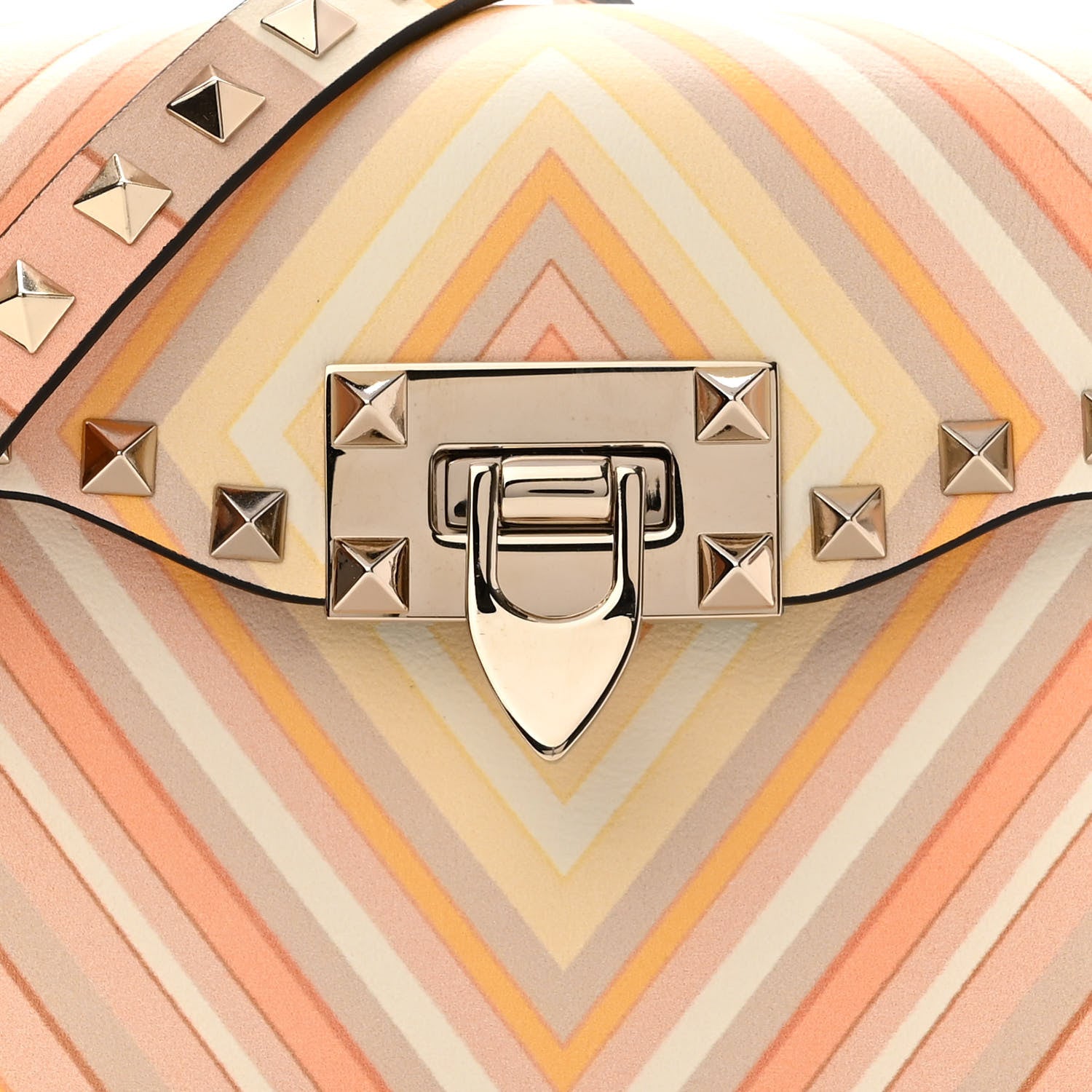Valentino Garavani Vitello Native Couture 1975 Rockstud Crossbody Bag Mandarin Sorbet 6 of 8