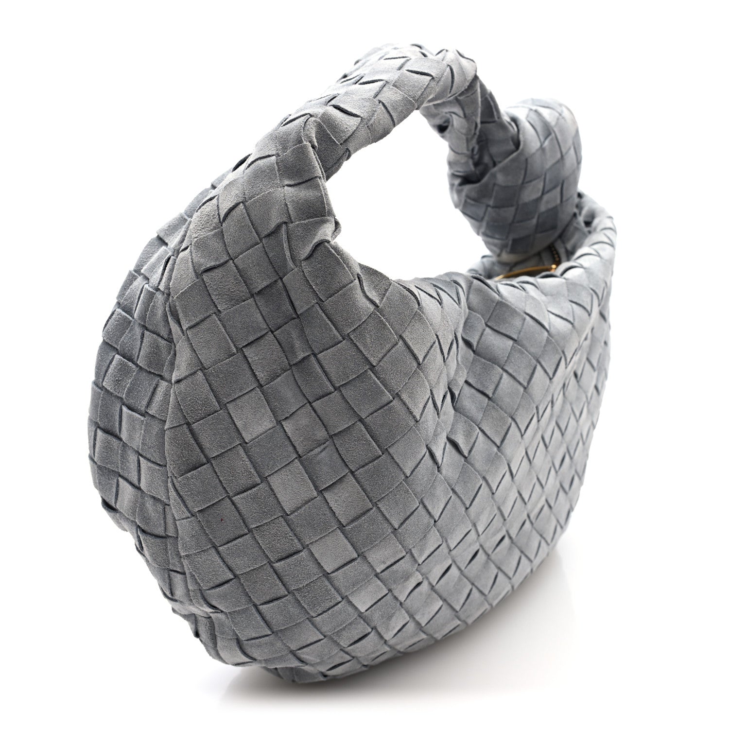Bottega Veneta Suede Calfskin Intrecciato Teen Jodie Hobo Thunder 3 of 9