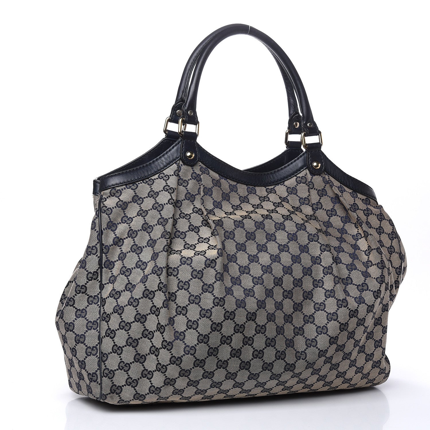 Gucci Monogram Calfskin Large Sukey Tote Beige Blue 3 of 18