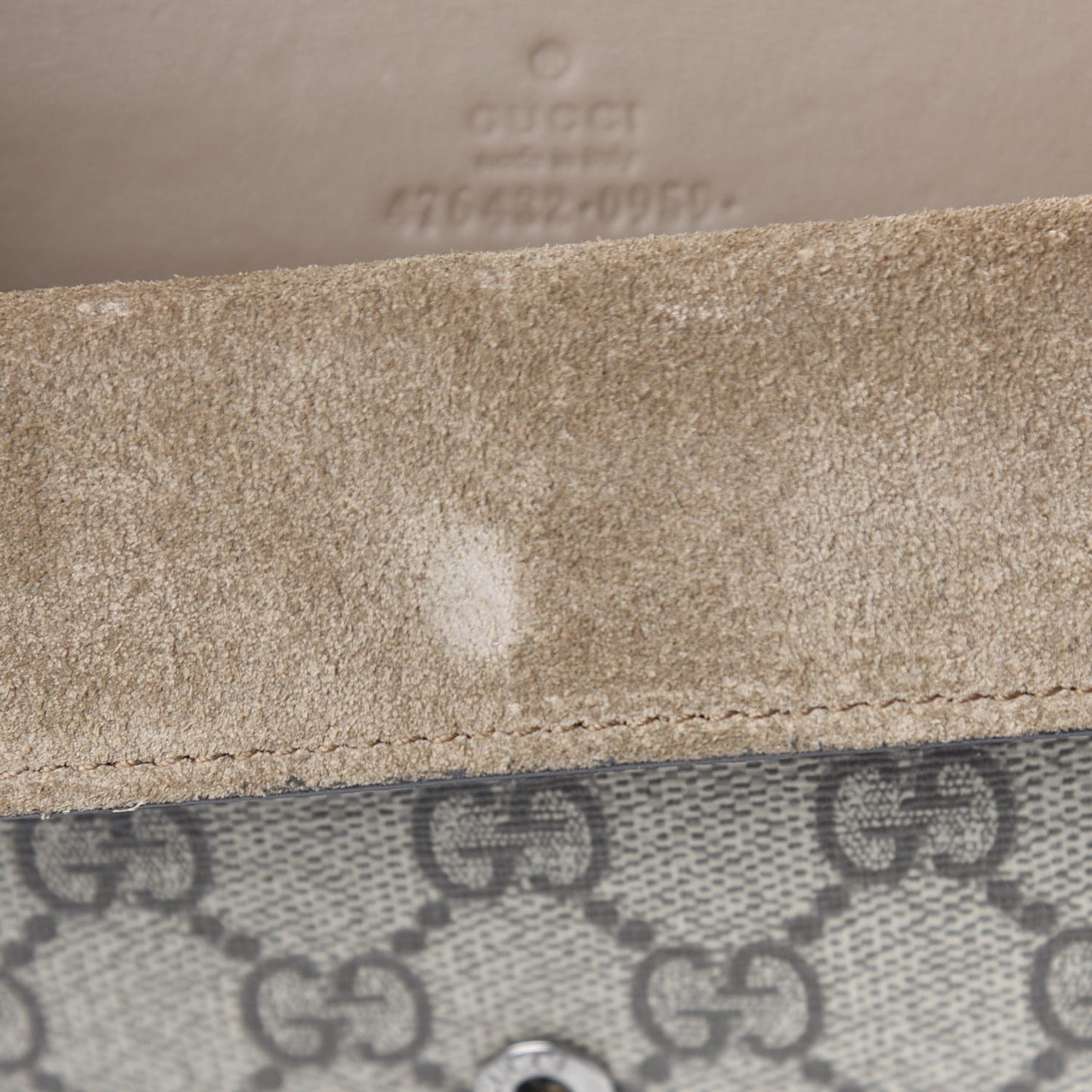 GG Supreme Monogram Super Mini Dionysus Shoulder Bag Taupe