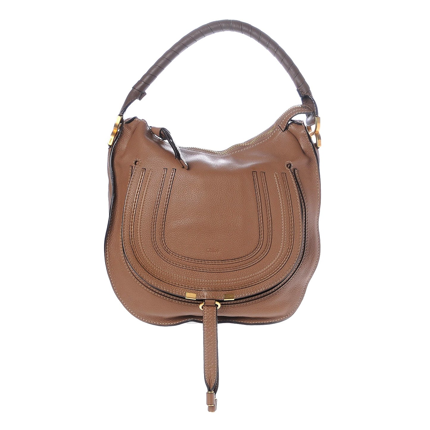 Calfskin Medium Marcie Hobo Nut