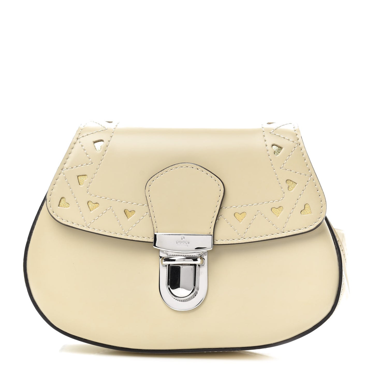 Calfskin Childrens Heart Belt Bag White