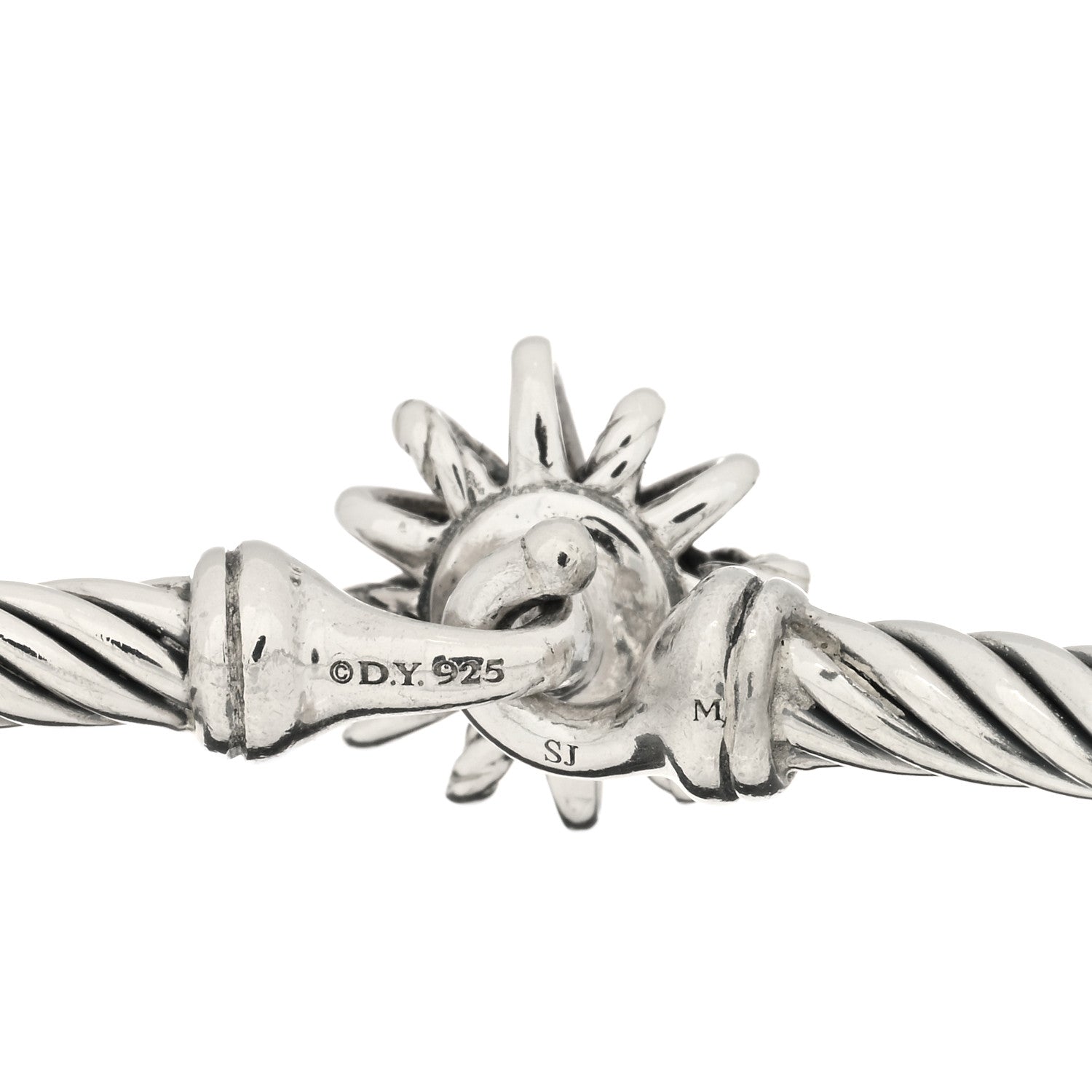 David Yurman Sterling Silver Diamond Starburst Bracelet 3 of 3
