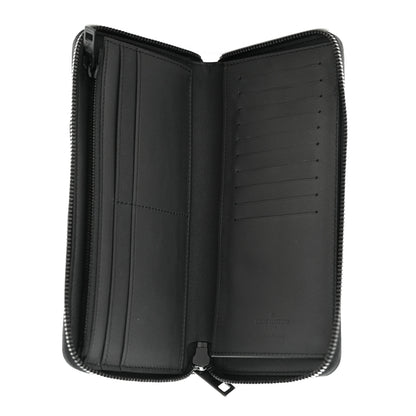 Louis Vuitton Grained Calfskin Aerogram Zippy Wallet Black 5 of 7