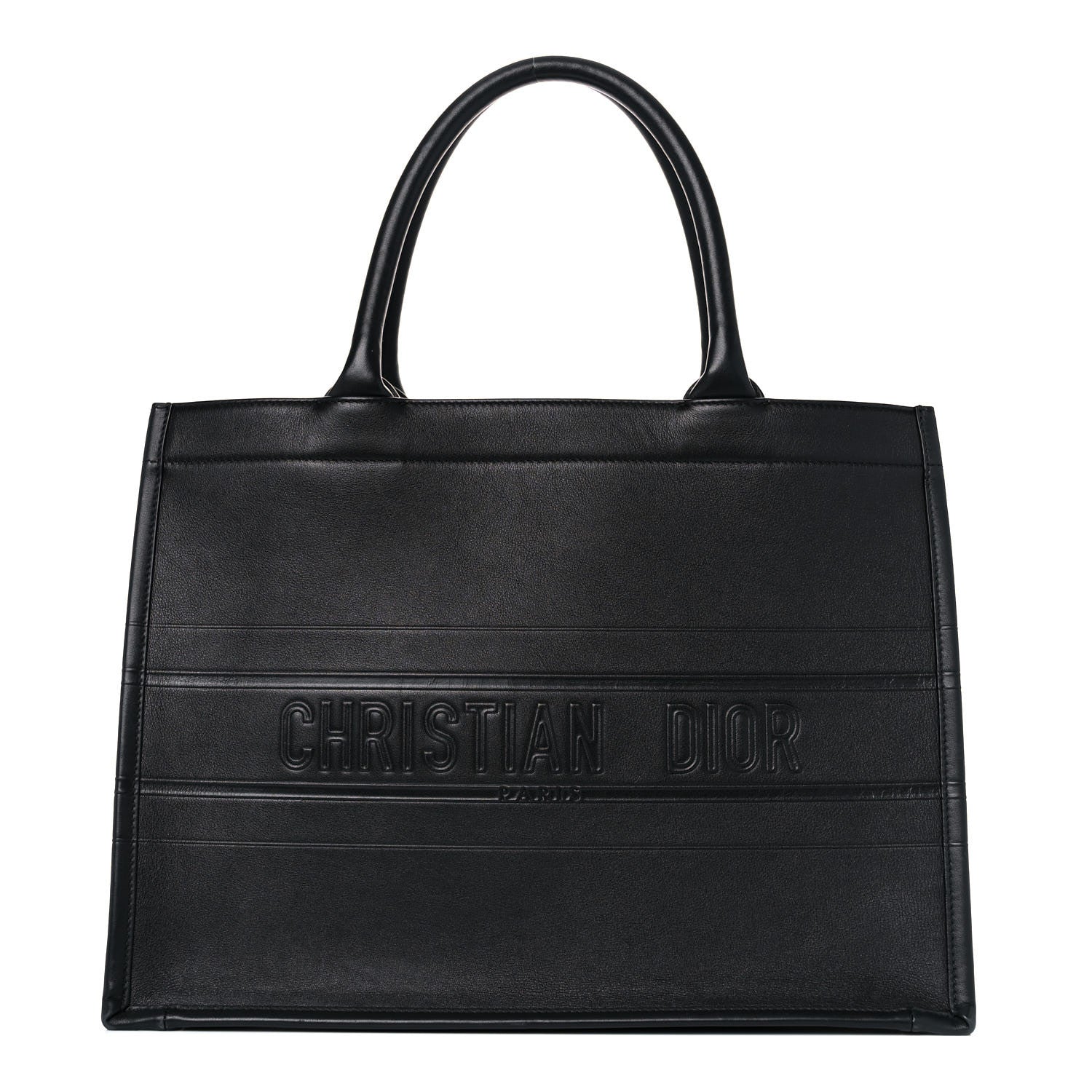 Christian Dior Calfskin Embossed Medium Book Tote Black 1 of 13