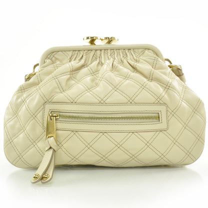 Marc Jacobs Leather Quilted Little Stam Ivory 1 of 9