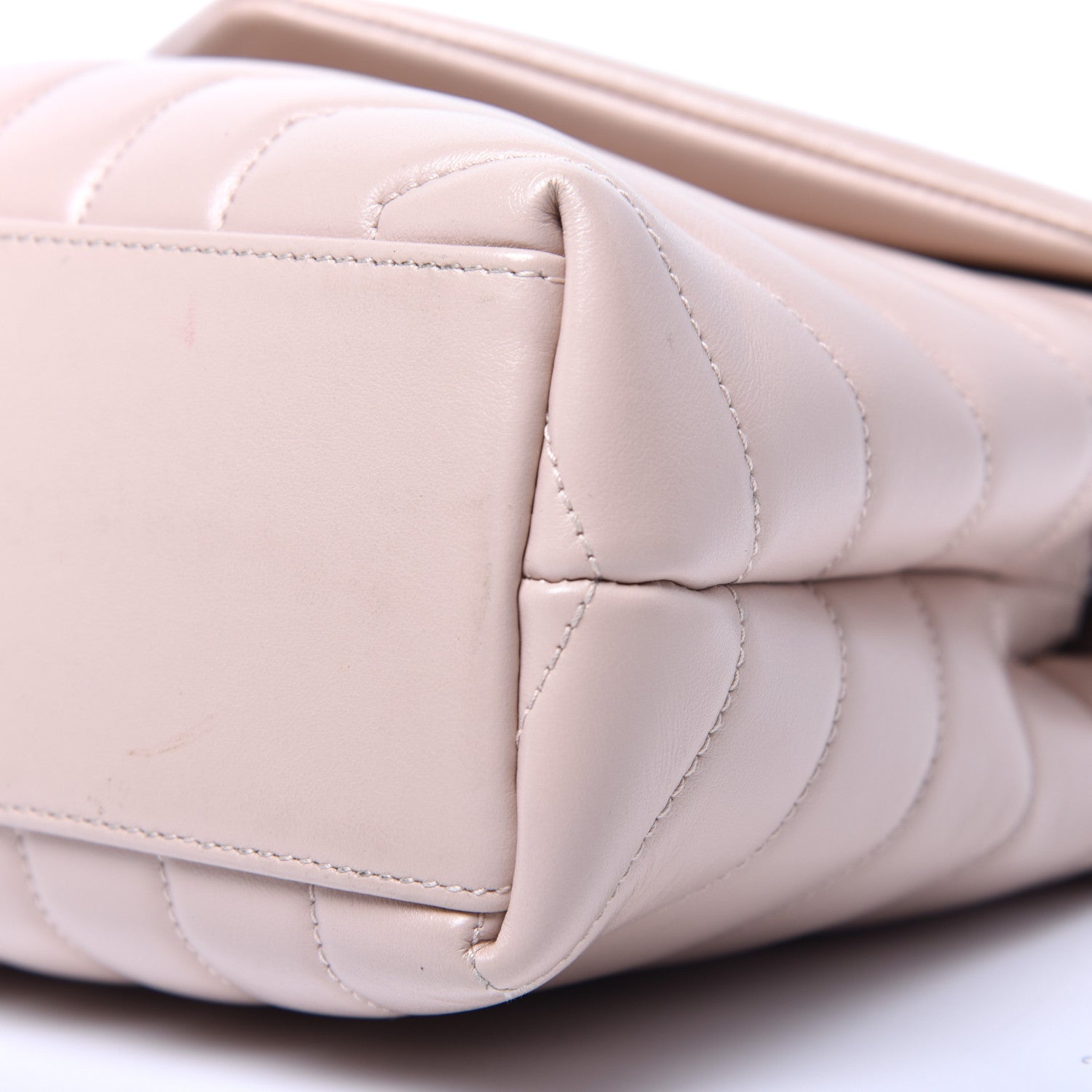 Saint Laurent Calfskin Y Quilted Monogram Small Loulou Chain Satchel Rose Antic 8 of 9