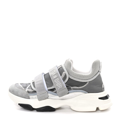 Christian Dior Technical Fabric Nylon Camouflage Womens D-Wander Sneakers 40 Silver 1 of 9