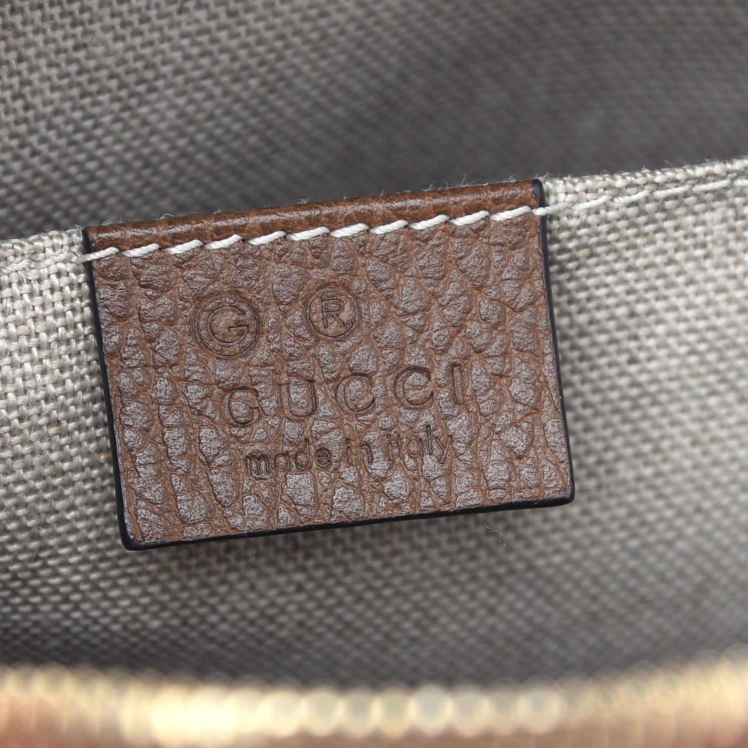 Gucci Monogram Mini Bree Messenger Bag Beige Tabacco 5 of 9