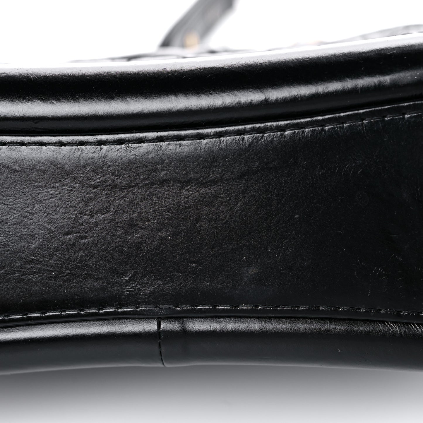 Aged Calfskin Quilted Small Gabrielle Hobo Black