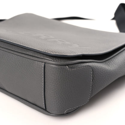 Burberry Grainy Calfskin Embossed Bruno Messenger Charcoal Grey 8 of 8