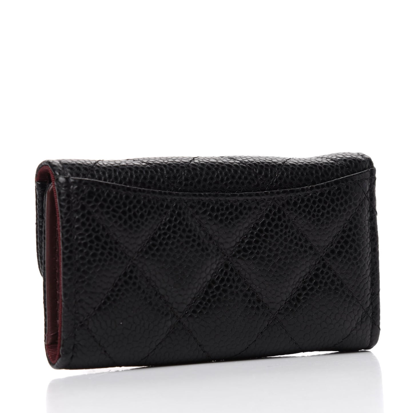 Caviar Quilted 6 Key Holder Black
