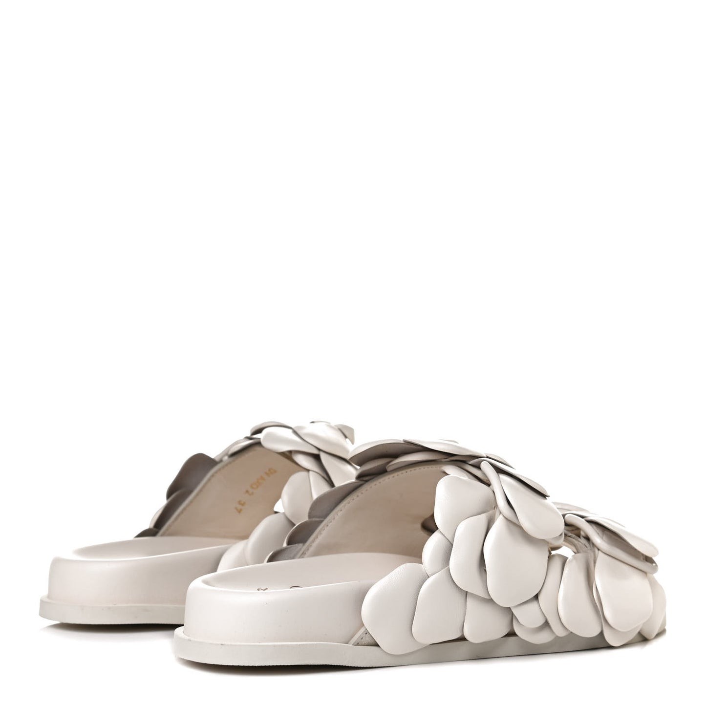 Kidskin Atelier 03 Rose Edition Double Buckle Slide Sandals 37 Avorio