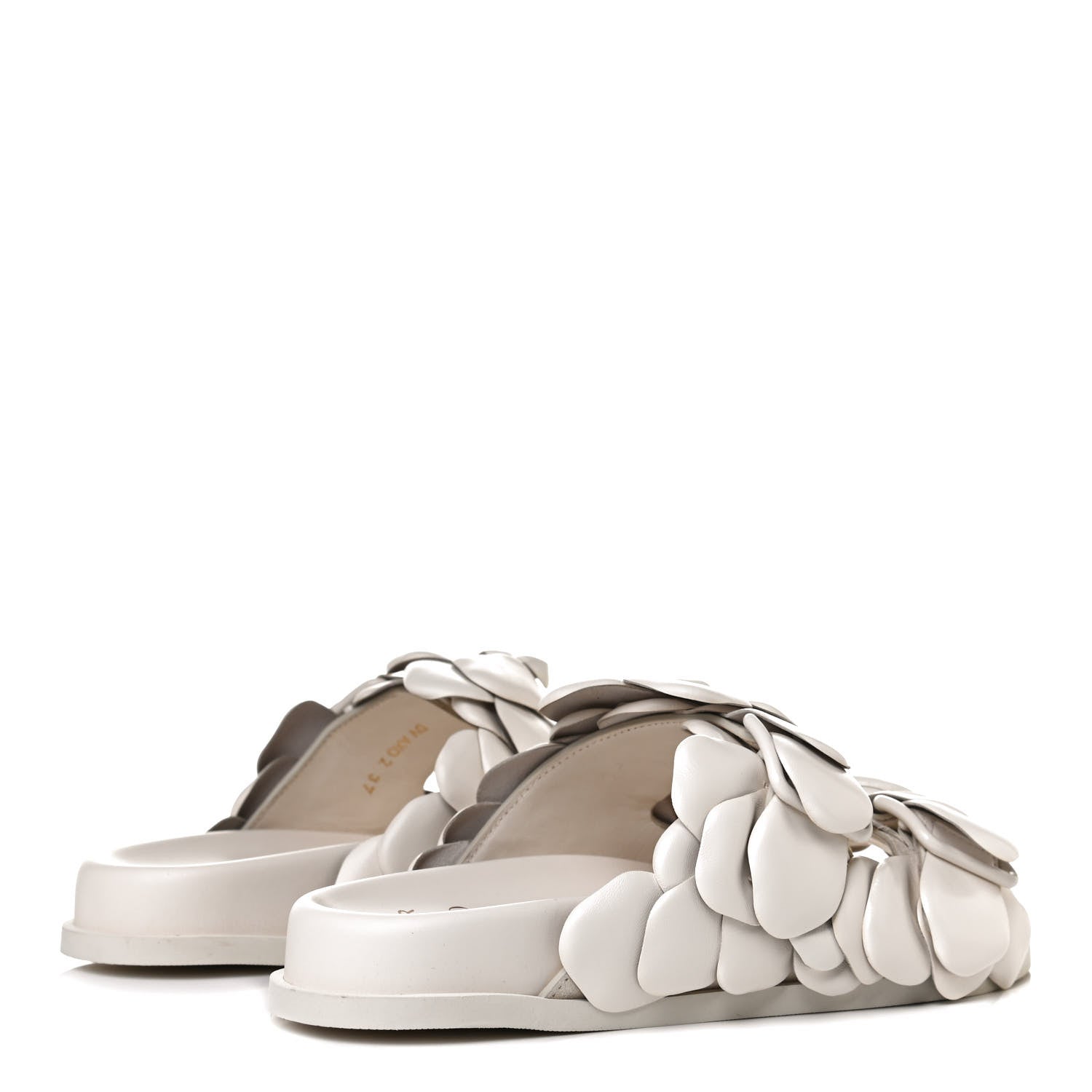Valentino Garavani Kidskin Atelier 03 Rose Edition Double Buckle Slide Sandals 37 Avorio 4 of 11