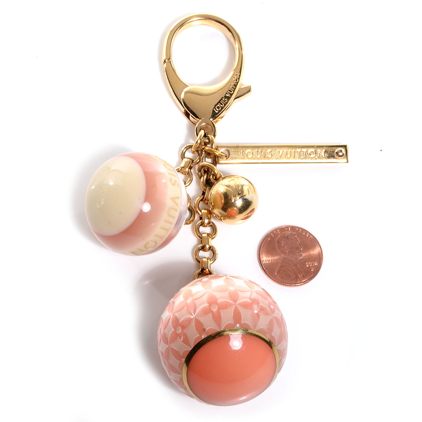 Mini Lin Croisette Bag Charm Pink
