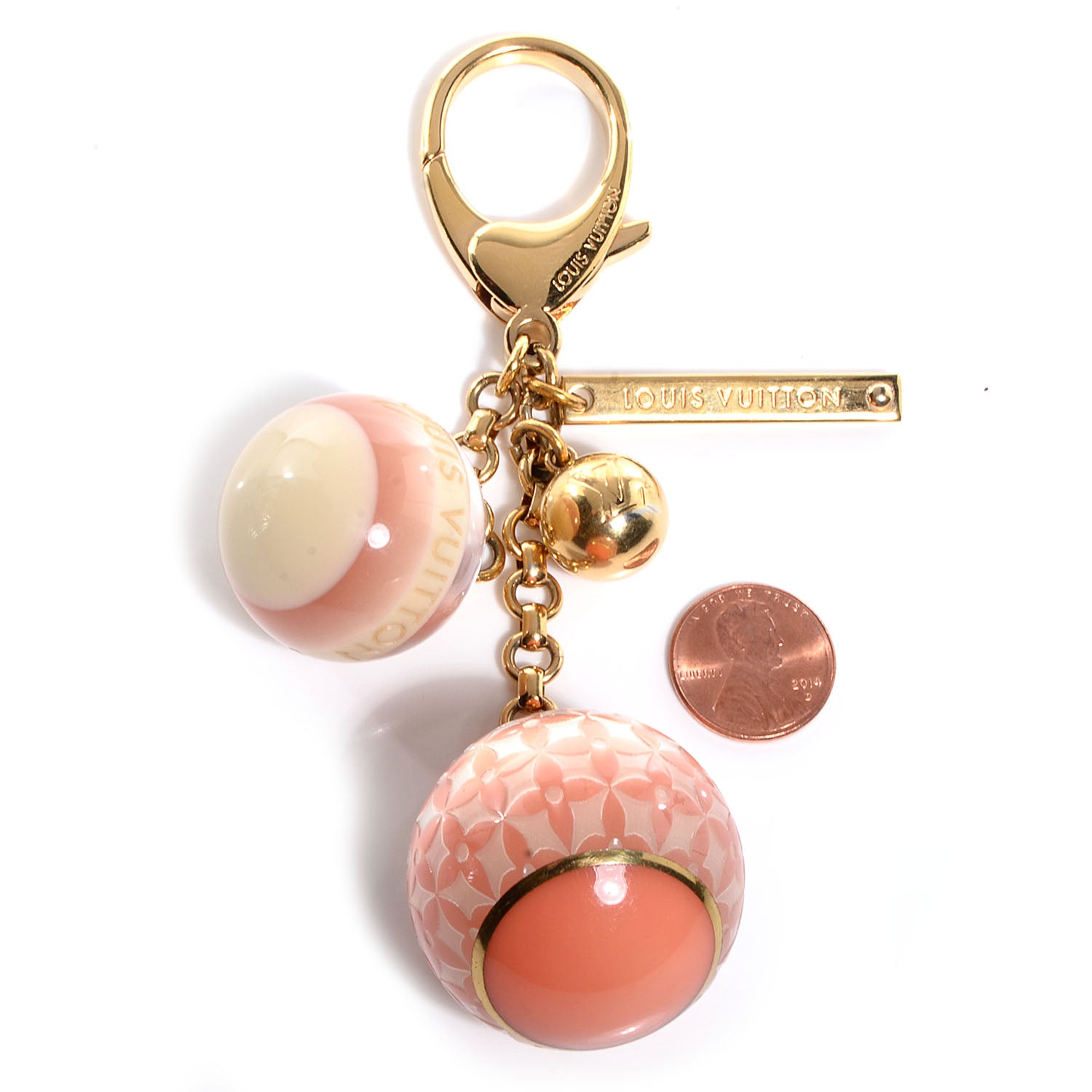 Louis Vuitton Mini Lin Croisette Bag Charm Pink 2 of 5