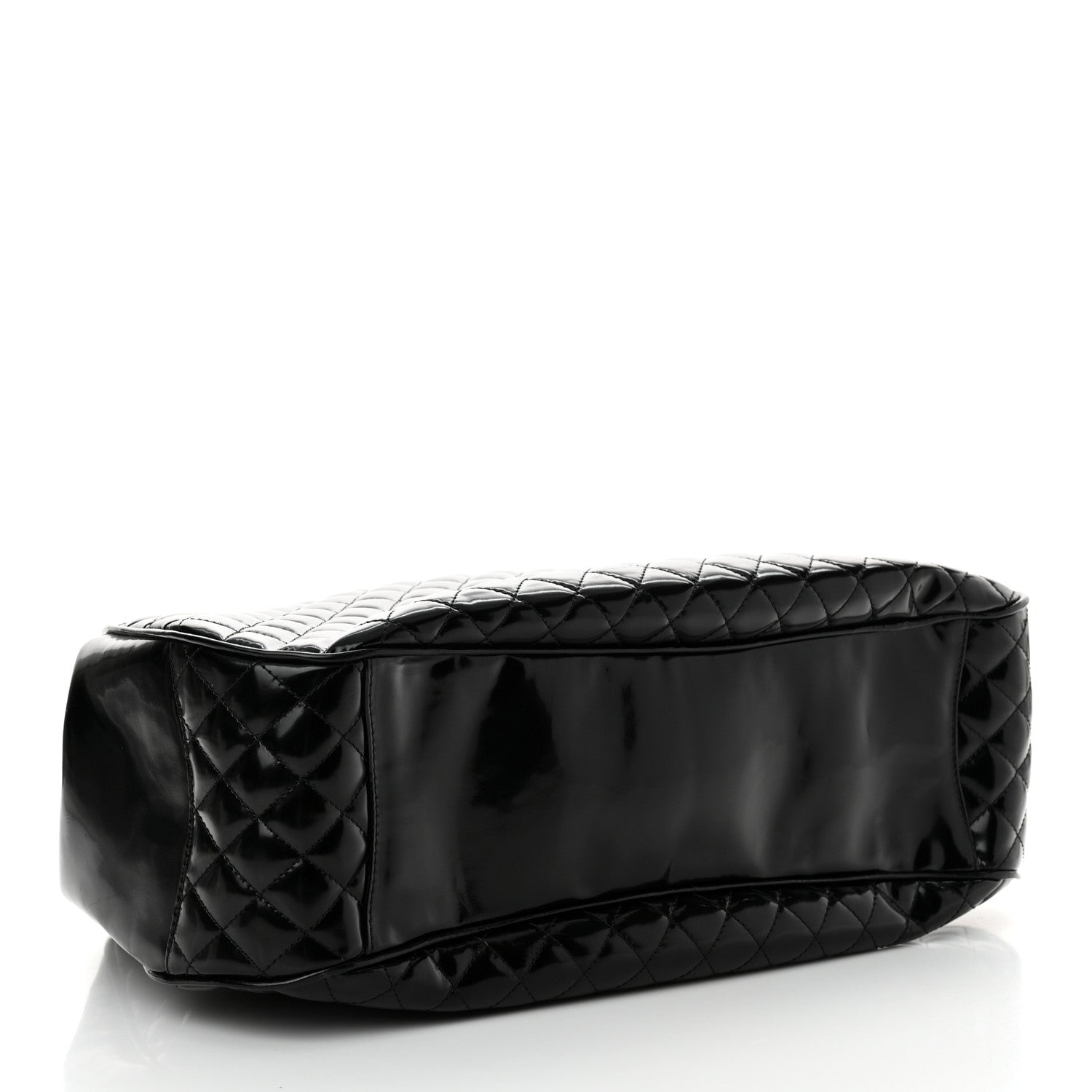 Chanel Glazed Calfskin Quilted Mademoiselle Large Frame Bag Black 4 of 14